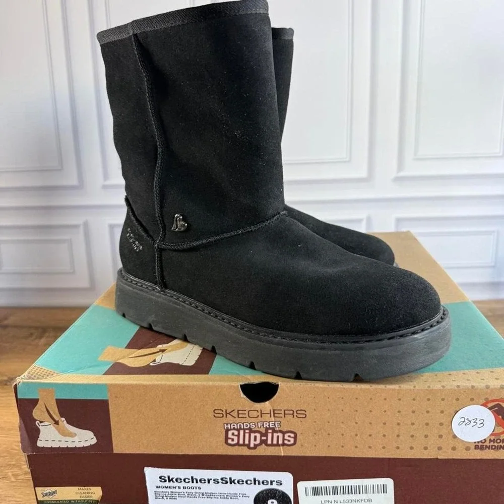 Skechers women's black boots, Size US 9